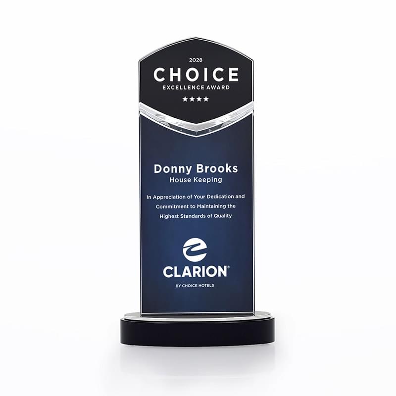 Acrylic Chevron Tower Award, Large Blue