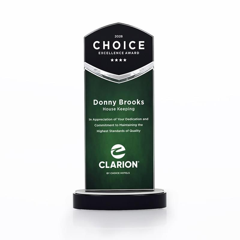 Acrylic Chevron Tower Award, Large Green