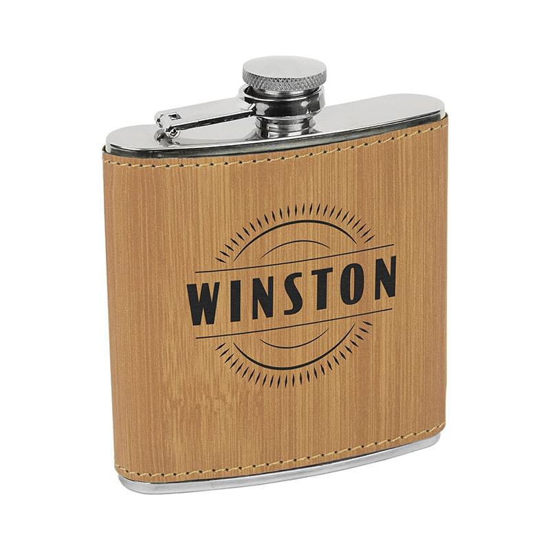 Leatherette Wrapped Flask