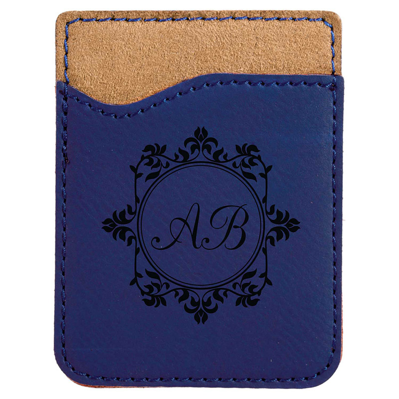 Leatherette Phone Wallet - Blue