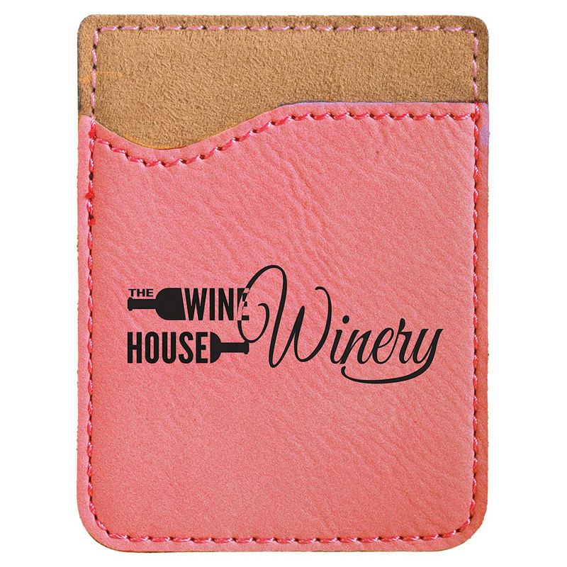 Leatherette Phone Wallet - Pink