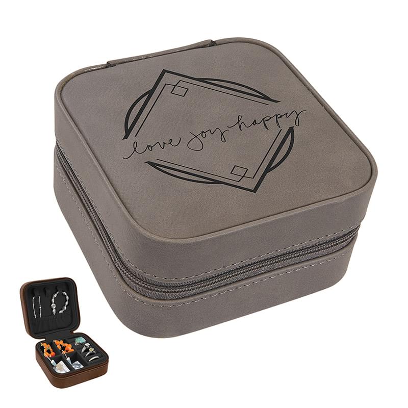Engraved Leatherette Jewelry Box