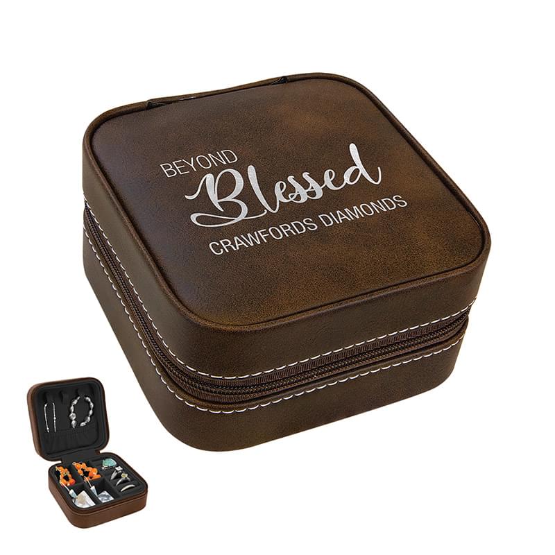 Engraved Leatherette Jewelry Box
