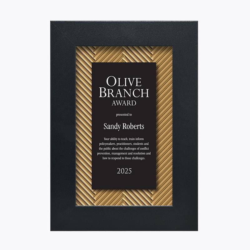 Acrylic Mounted Inside Ebony Frame Plaque