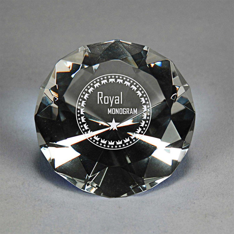 Full-Cut Clear Glass Gemstone (Includes Silver Color-Fill)