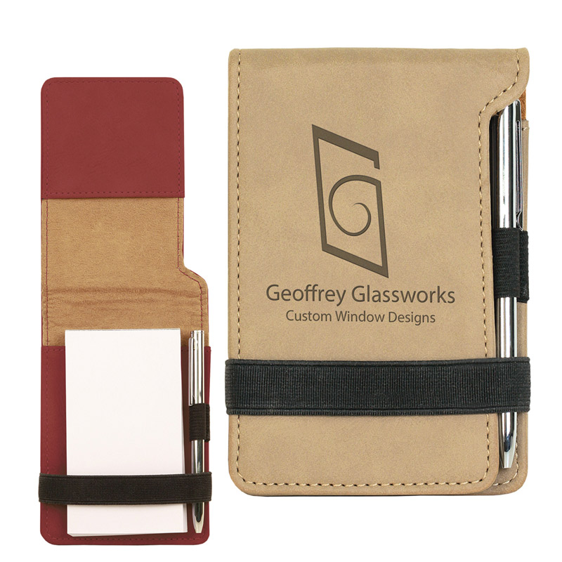 Leatherette Notepad and pen