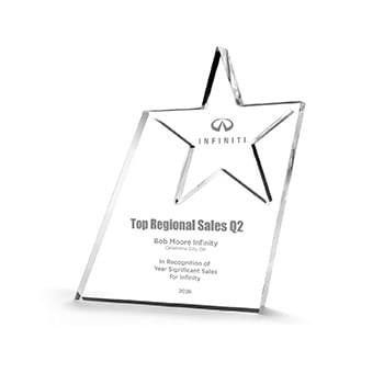 Skewed Star Acrylic Award