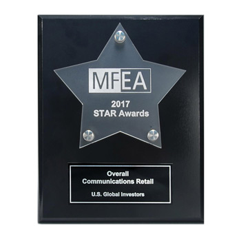 Frosted Acrylic Star Cutout on Black Plaque