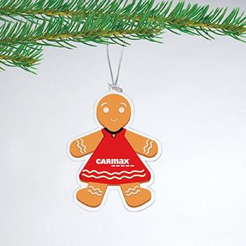Acrylic Gingerbread Woman Christmas Ornament