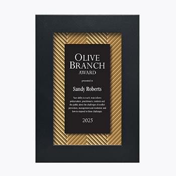 Acrylic Mounted Inside Ebony Frame Plaque