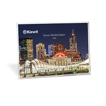 Clear Digi-Color Glass Plaque with Easel