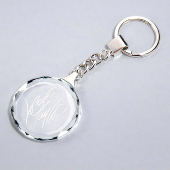 Clear Faceted Crystal Keychain