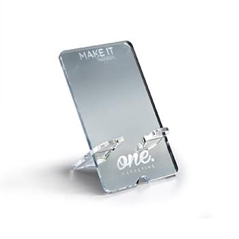 Phone Holder, Rectangle Mirror with Laser Imprint