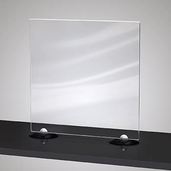 Acrylic Clamshell Base Tabletop Barrier