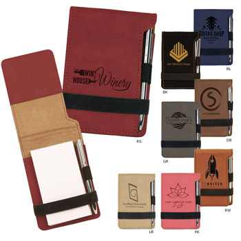 Leatherette Notepad and pen