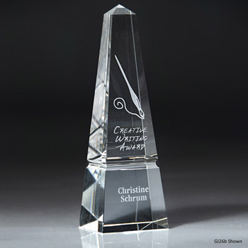 Optic Crystal Obelisk (med)